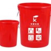 大号圆形垃圾桶红色有害垃圾加厚上海分类四分类户外有盖无盖带盖